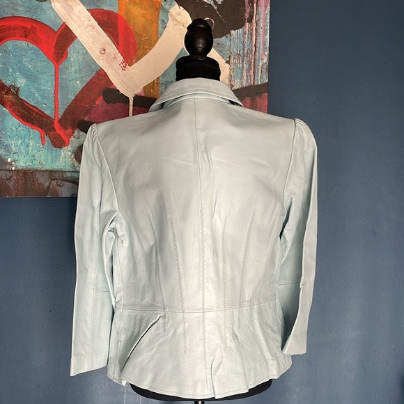 Spiegel Leather Light Blue Jacket - Picture 3 of 10